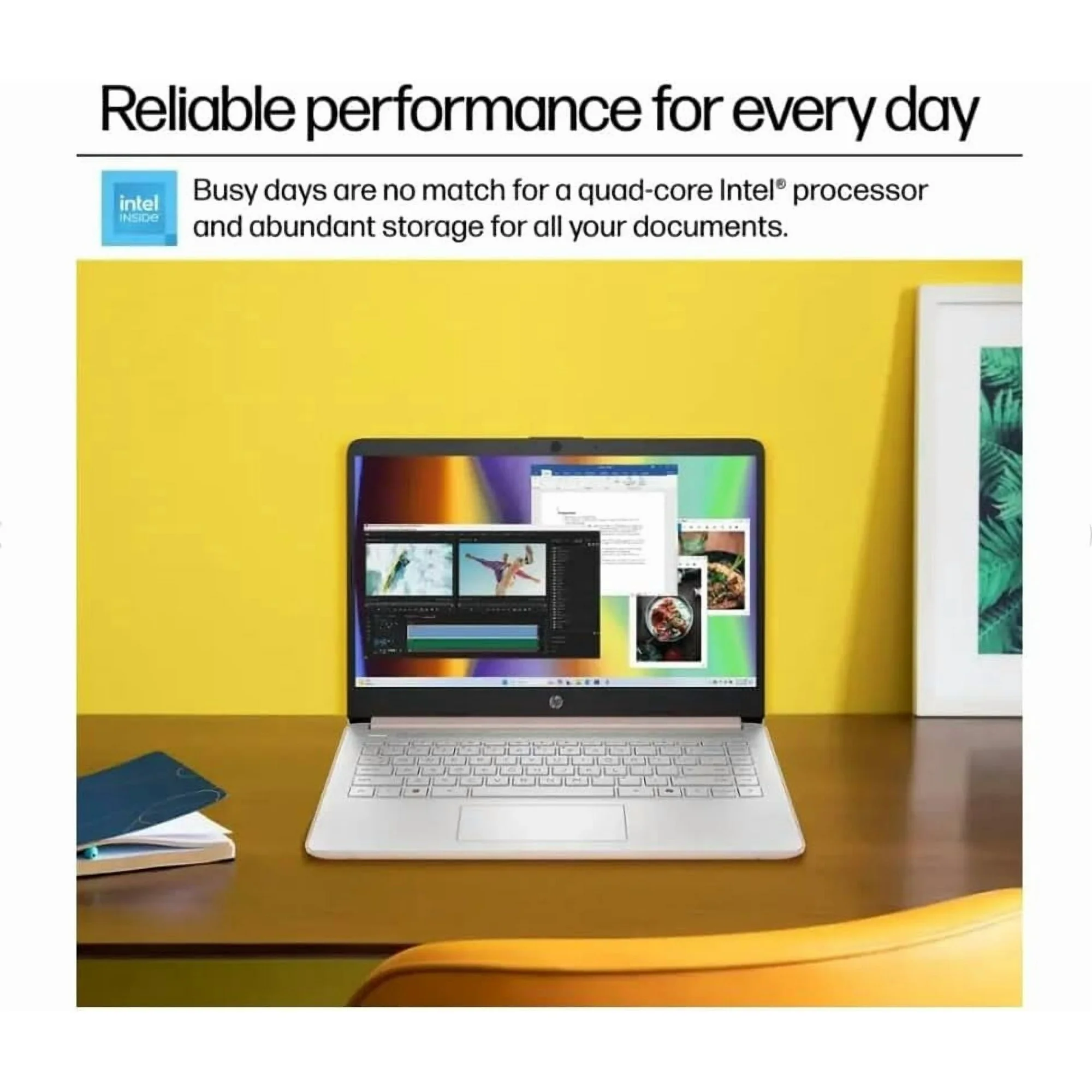 HP 14 HD Intel N150 4GB 8GB 12GB RAM 128GB eMMC WiFi Student Personal Laptop Gold Copilot Windows 11