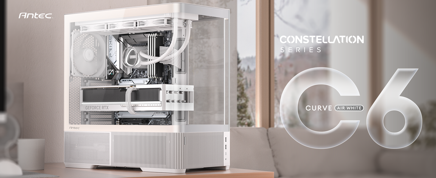  Antec C6 Curve Air White Mid-Tower Case