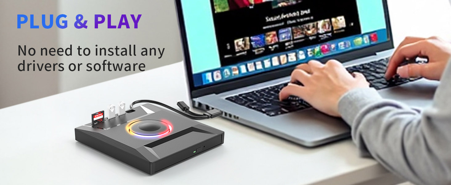 AUBEAMTO External CD DVD Drive