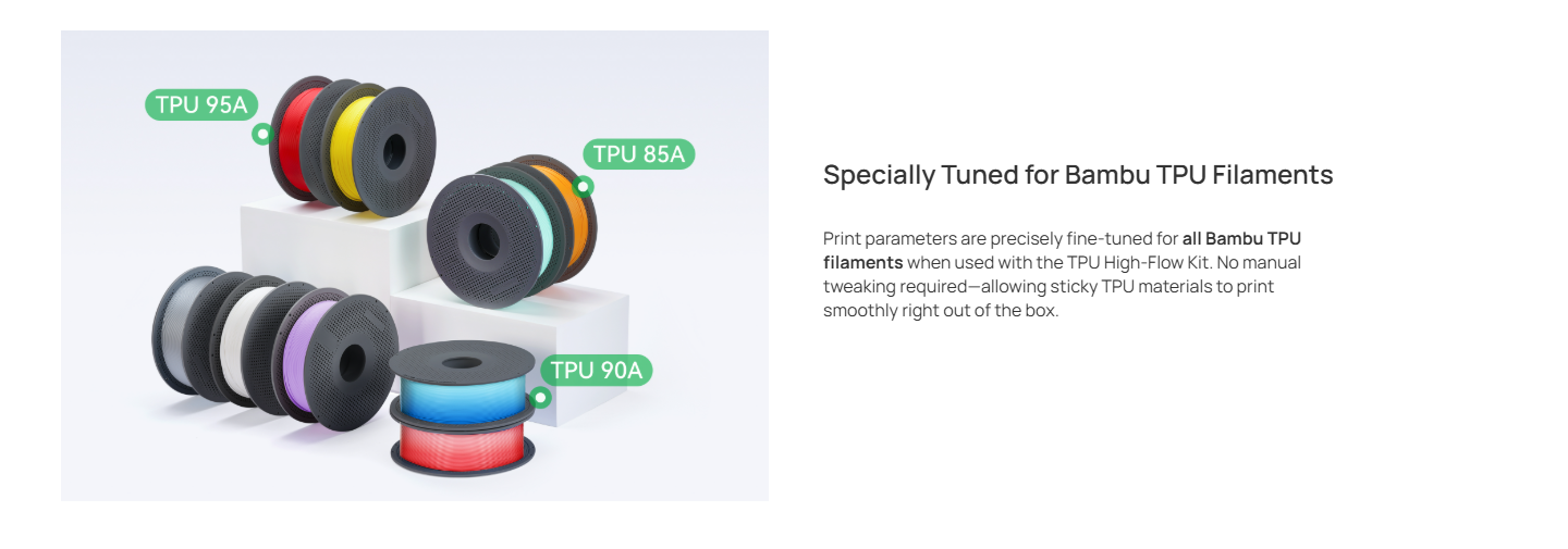 Specially Tuned for Bambu TPU Filaments