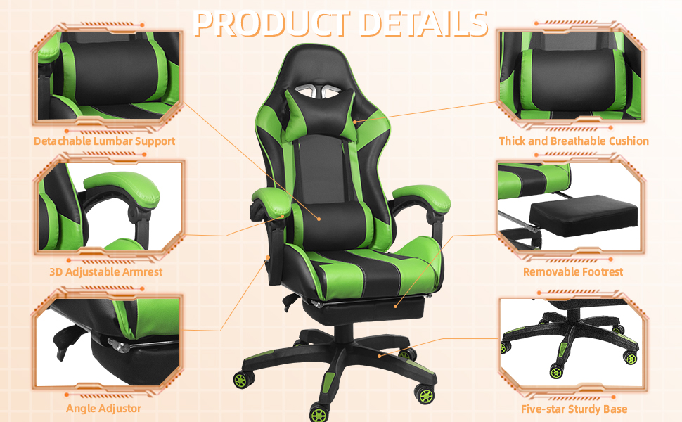 Merax gaming chair discount green