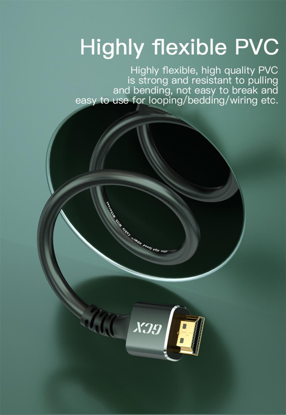 Generic - Câble HDMI Ultra Haute Vitesse 8K 60Hz 3.3FT/1M, Câble tressé HDMI  Highwings 48Gbps-4K@120Hz 7680P, DTS:X, HDCP 2.2 & 2.3, HDR 10, EARC - Câble  antenne - Rue du Commerce