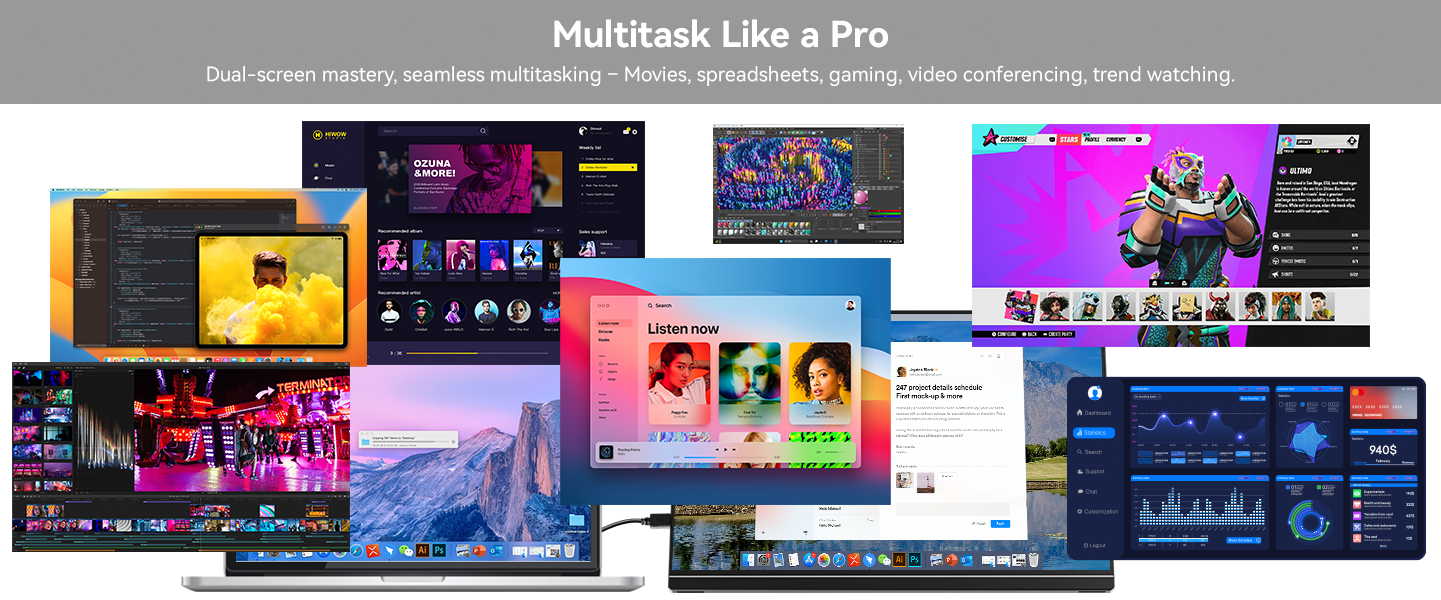 16 Inch Portable Monitor for Laptop