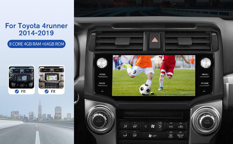 Car Radio Stereo for Toyota 4runner 2010-2019 4G RAM 64G ROM with