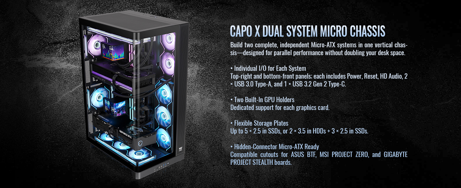 Thermaltake CAPO X Dual System Chassis