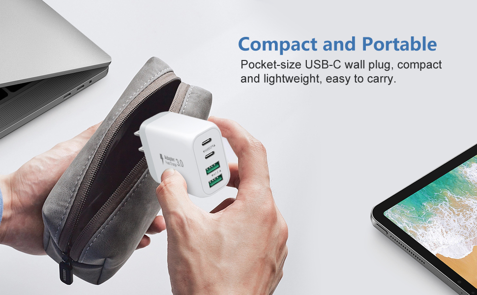 4-Port USB C Wall Charger