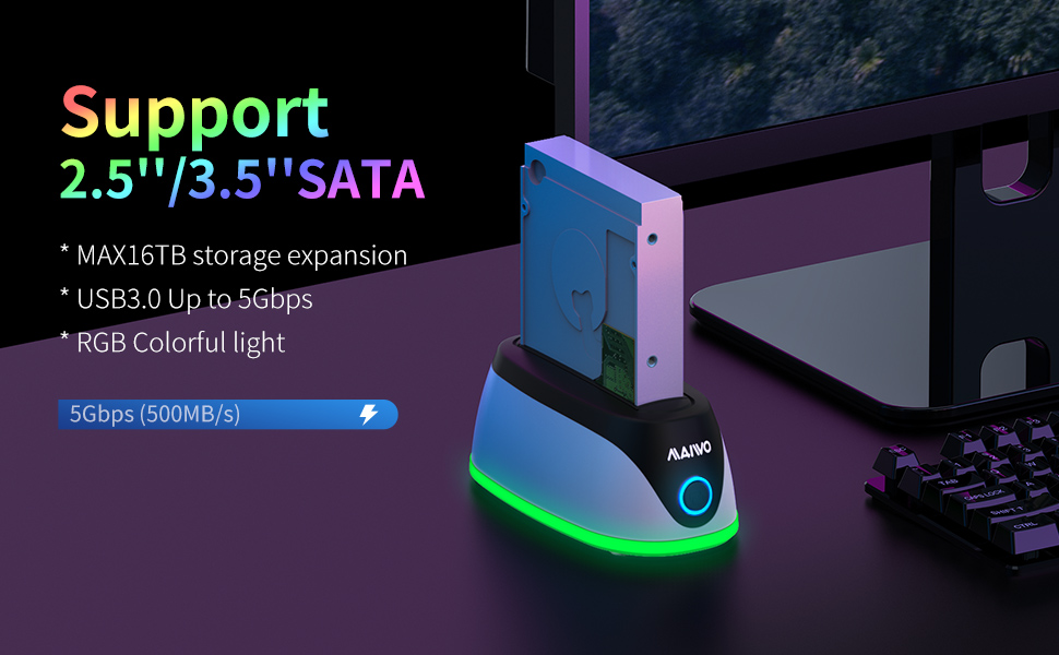 MAIWO K306A USB3.0 SATA HDD DOCKING STATION