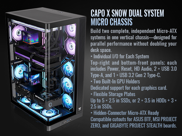 Thermaltake CAPO X Dual System Chassis