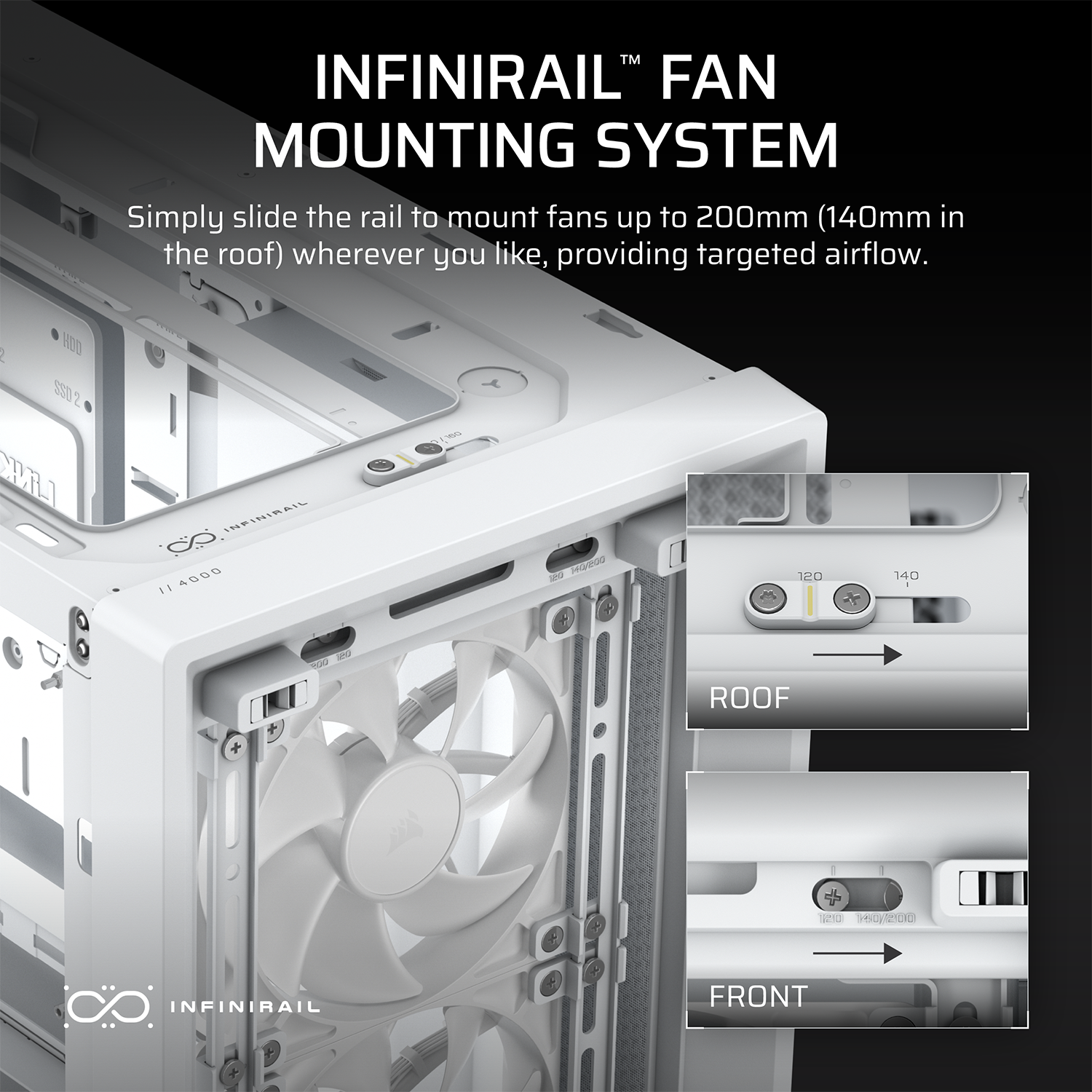 CORSAIR 4000X RS Mid-Tower PC Case - White