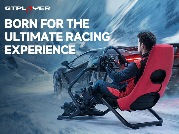 Sim Racing Cockpit for High Performance Foldable & Adjustable Racing Simulator Cockpit, Compatible