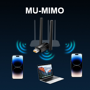SUPPORT MU-MIMO With MU-MIMO technology, multiple devices can provide services at the same time, i.e