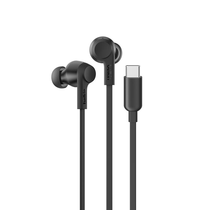 Belkin SoundForm retro-styled Active Noise Cancelling Wired In-ear Earbuds (USB-C)