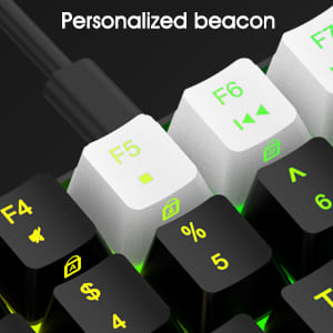 Personalized beacon Double color premium key cap, transparent luminous font, complete multimedia fun