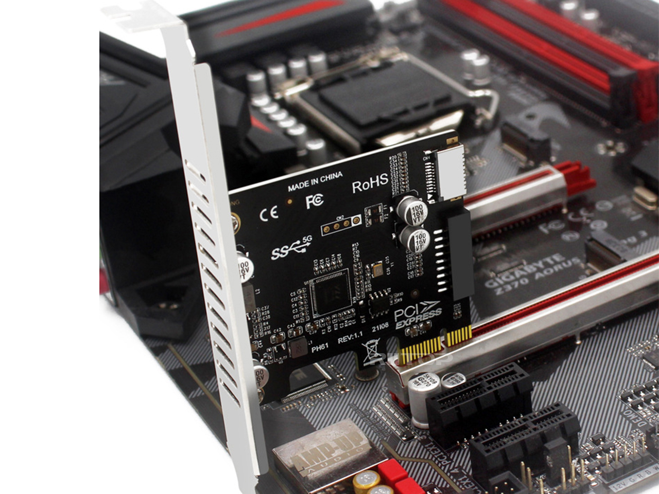 pcie extend to 20pin and type e card