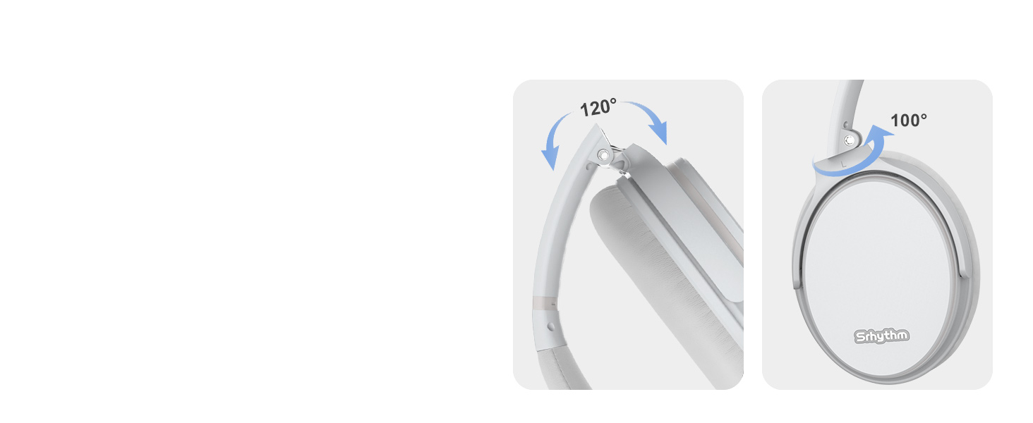 Foldable, Swivel Earcups  100-Degree swivel earcups,120-Degree folding earcups A robust, reinforced