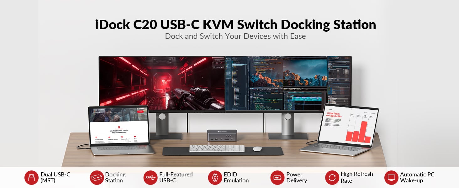av access, idock, kvm, kvm switch, docking station