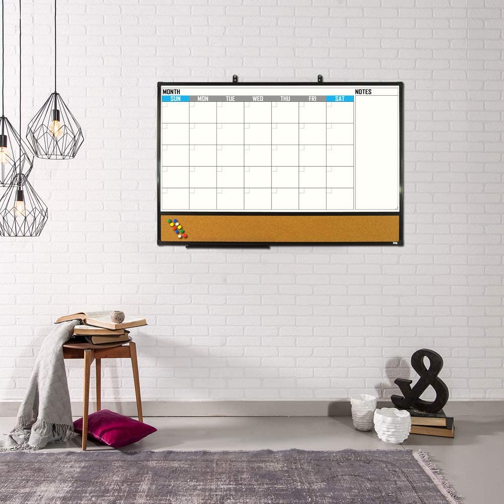 Dry Erase Calendar With Cork Board