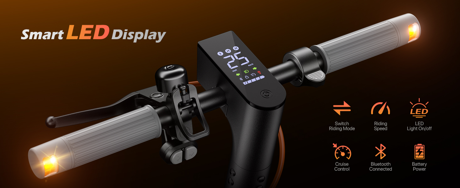 electric scooter with smart LED display
