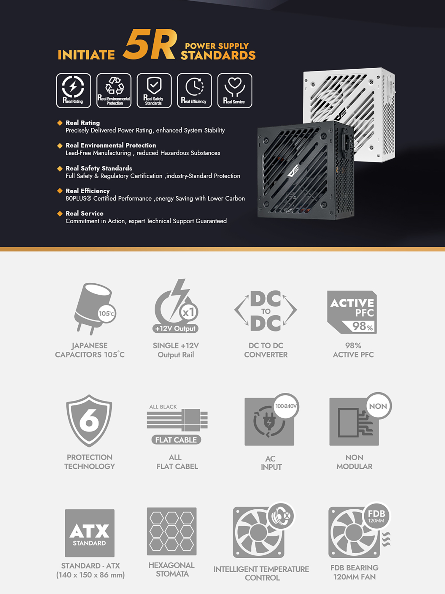 darkFlash PMT650 650W Power Supply PSU