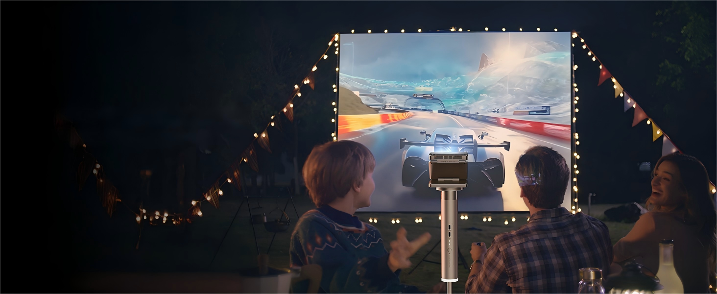 Aurzen ZIP Tri-Fold DLP Ultra-Portable Mini Pocket Projector