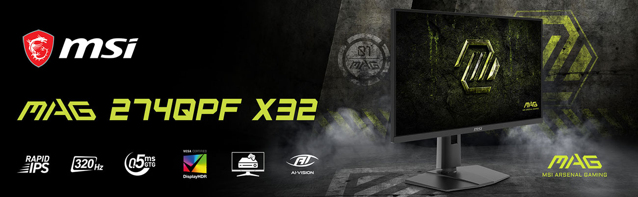 MSI MAG 274QPF X32 Gaming Monitor banner