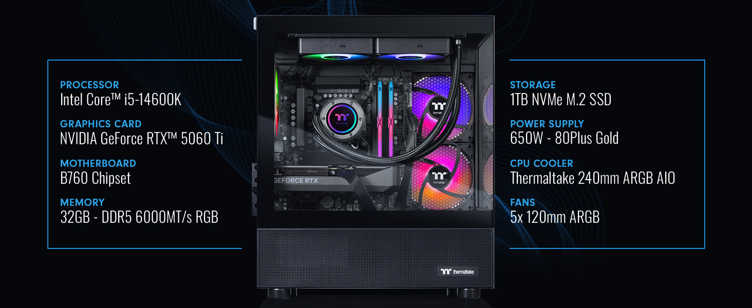 Thermaltake NE i1460TG-V170B Gaming Desktop PC