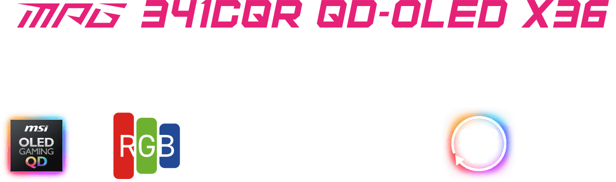 MSI MPG 341CQR QD-OLED X36 Curved Gaming Monitor