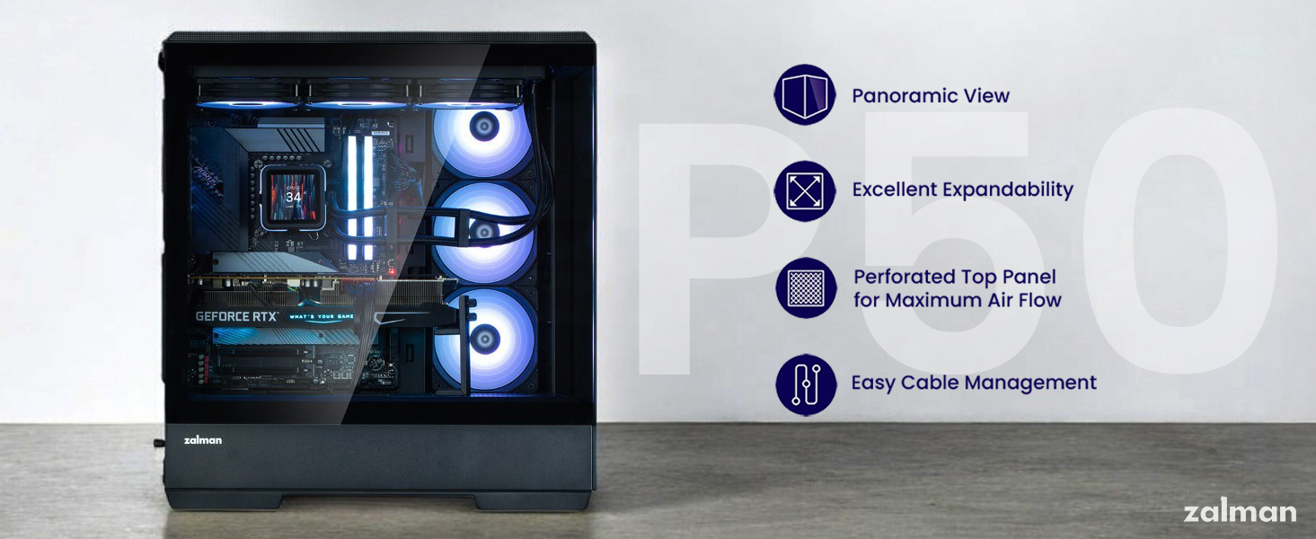 zalman p50 premium atx pc case
