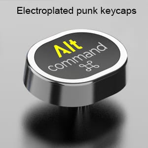 Plated punk round keycaps