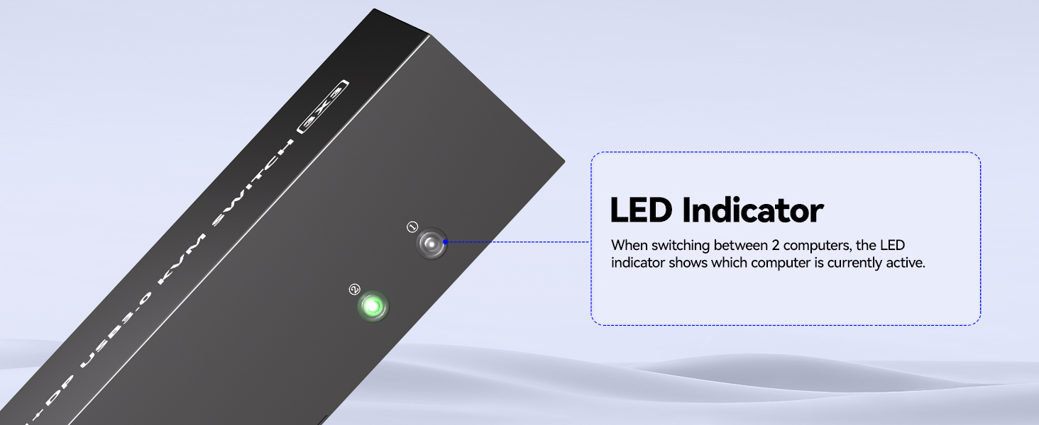 HDMI + DisplayPort 3 monitors KVM switch support physical button and wired control. You can press th