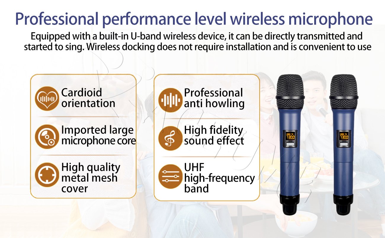 Professional performance level wireless microphone