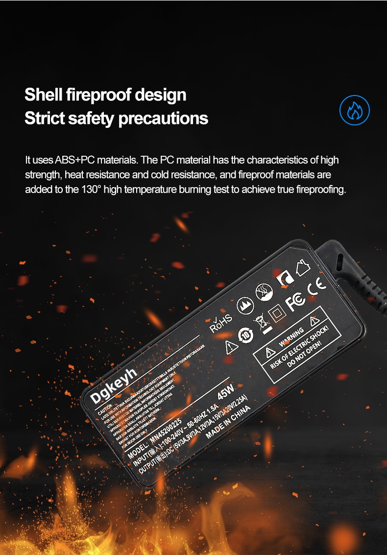 Dgkeyh Suitable for Lenovo HP Asus Acer Dell and other 45W Type-C laptop charger Adapter