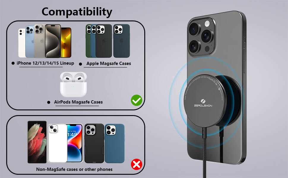 iphone magsafe charger, magsafe wireless charger, fast wireless charger