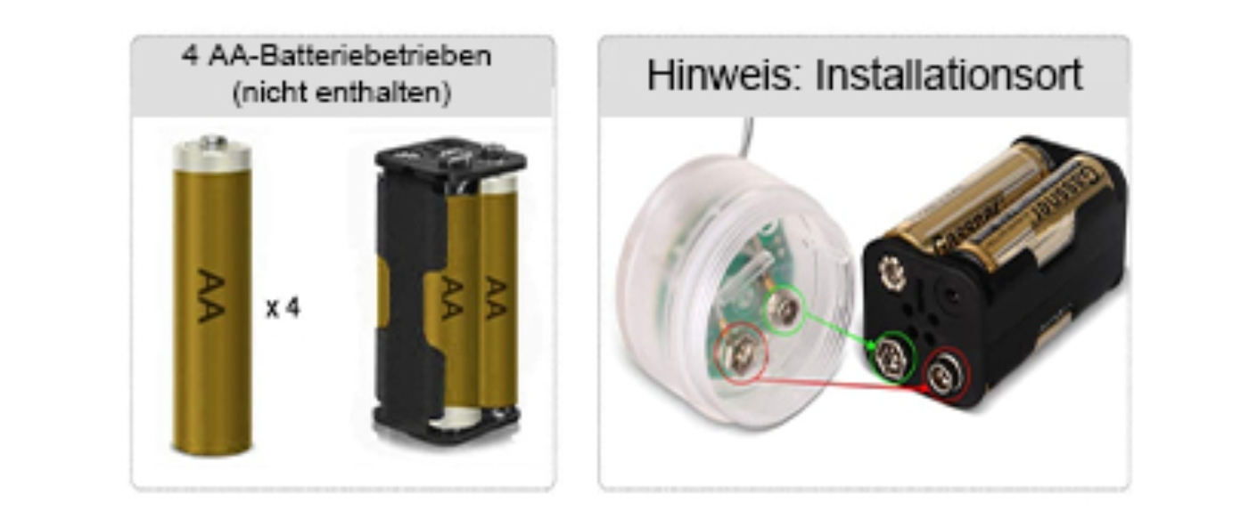battery operated, AA batteries, battery box, installation guide, fairy light power supply