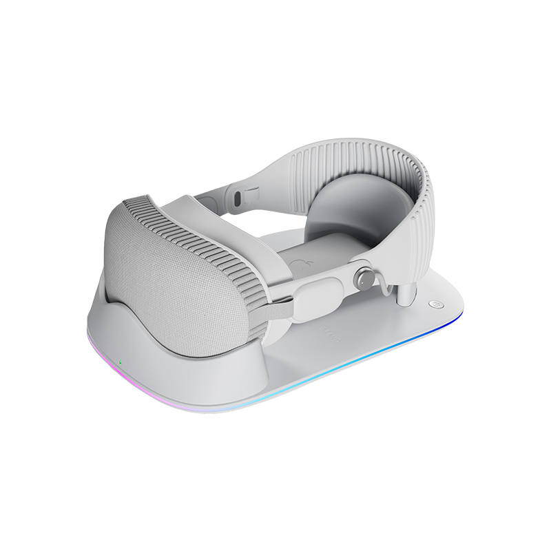 this is a display picture of the apple vision por charging dock