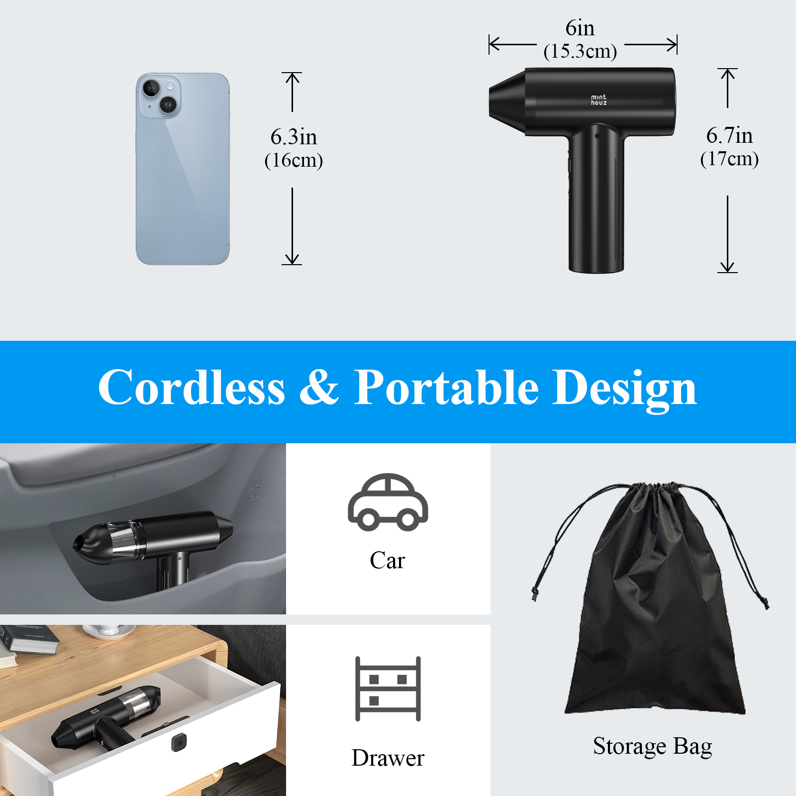 cordless&amp;portable design