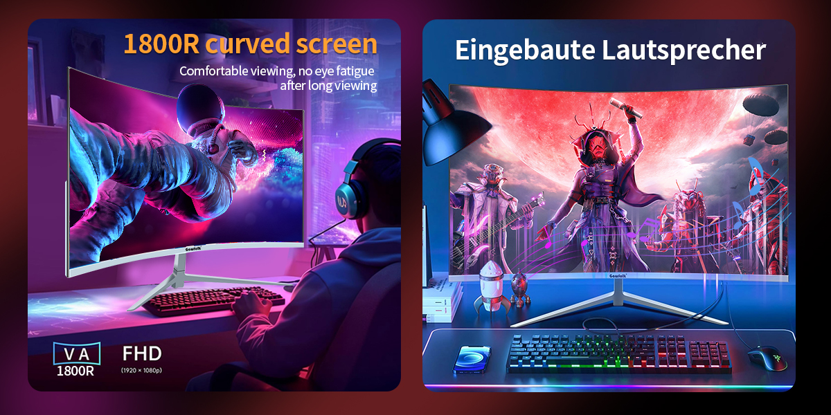 27-Inch 100Hz White Monitor with Speakers Introduction