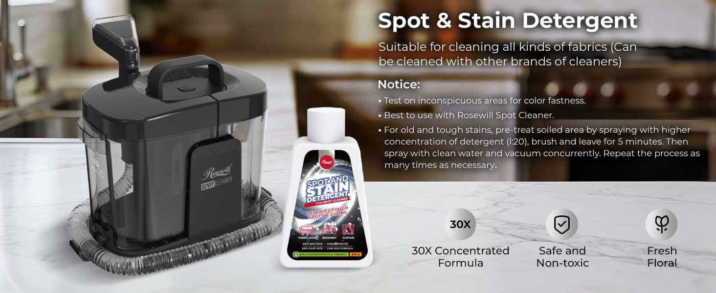 Rosewill Multi-Purpose Portable Carpet and Upholstery Spot Cleaner - Black