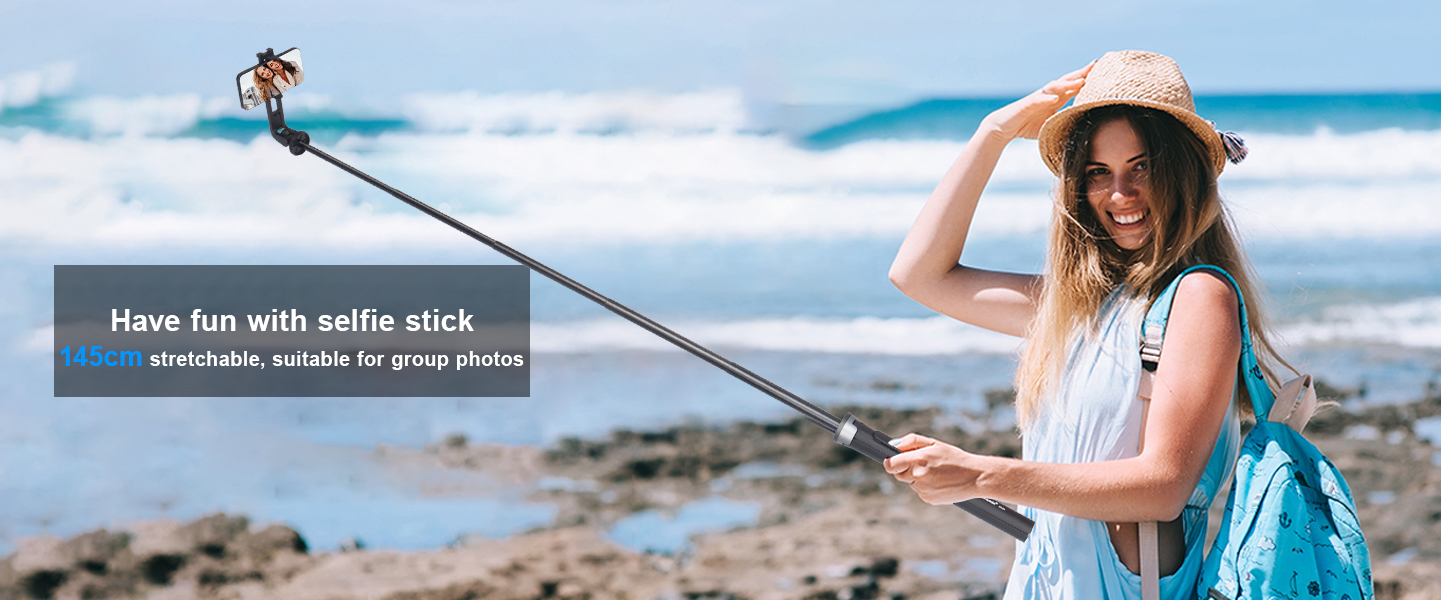 64" Magnetic Selfie Stick Phone Tripod with Wireless Remote