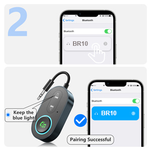 Upgraded Bluetooth 5.3 Transmitter Receiver, 2-in-1 Airplane Bluetooth Adapter