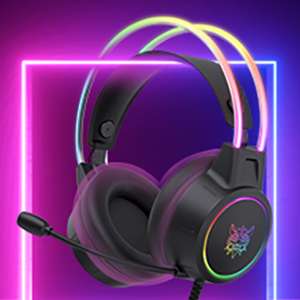 RGB Lighting The headband frame is designed with gradient fascinating RGB lighting, creating an atmo