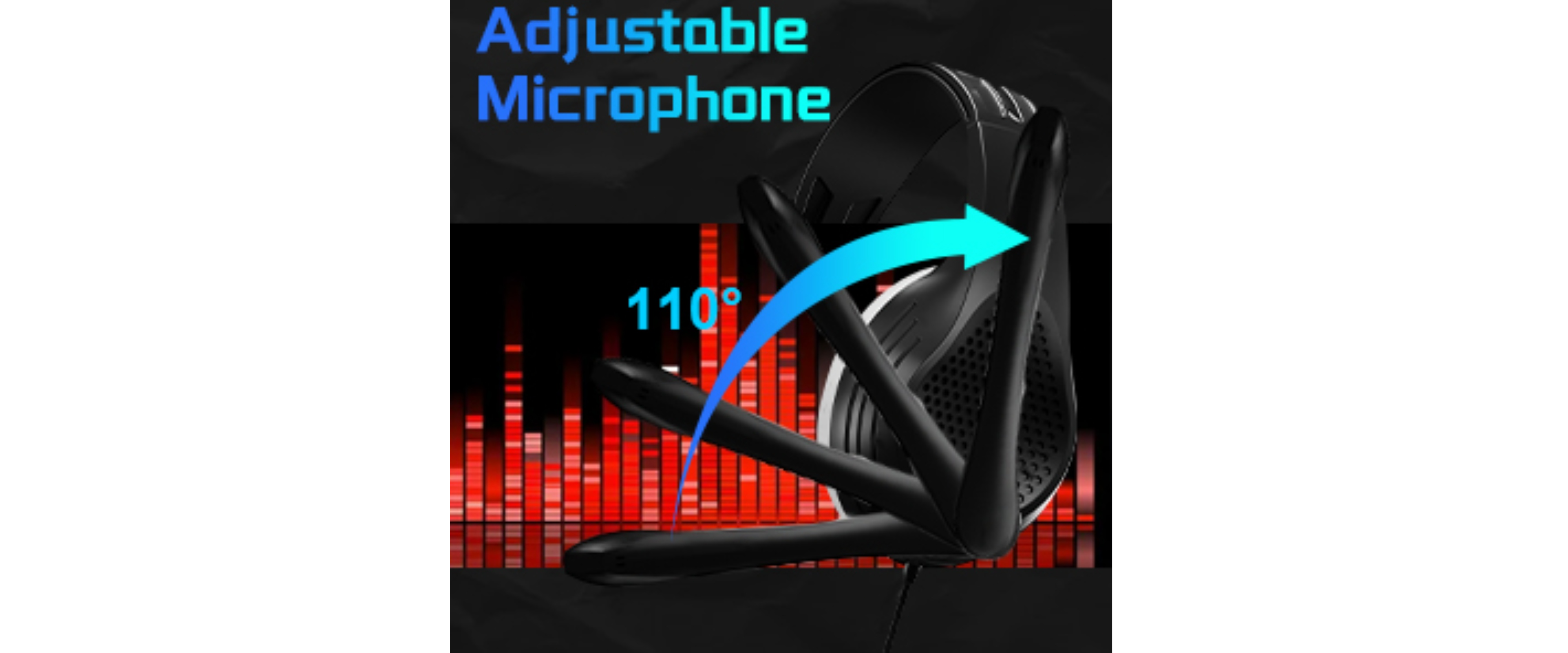 Flexible microphone, 110° adjustable mic