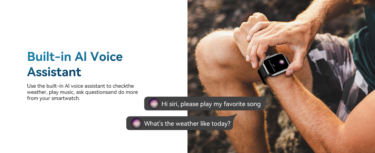 Smart Watch for Men Women, 1000mAh Battery 100-Day Standby Time, 1.85" HD Screen Fitness Tracker