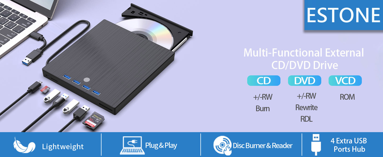 External CD/DVD Drive for Laptop