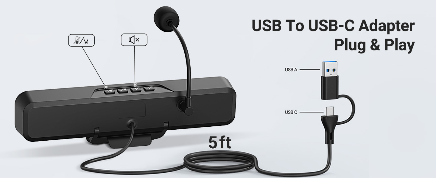With a innovative 1-inch clip that easily attaches to your monitor, this speaker saves valuable desk