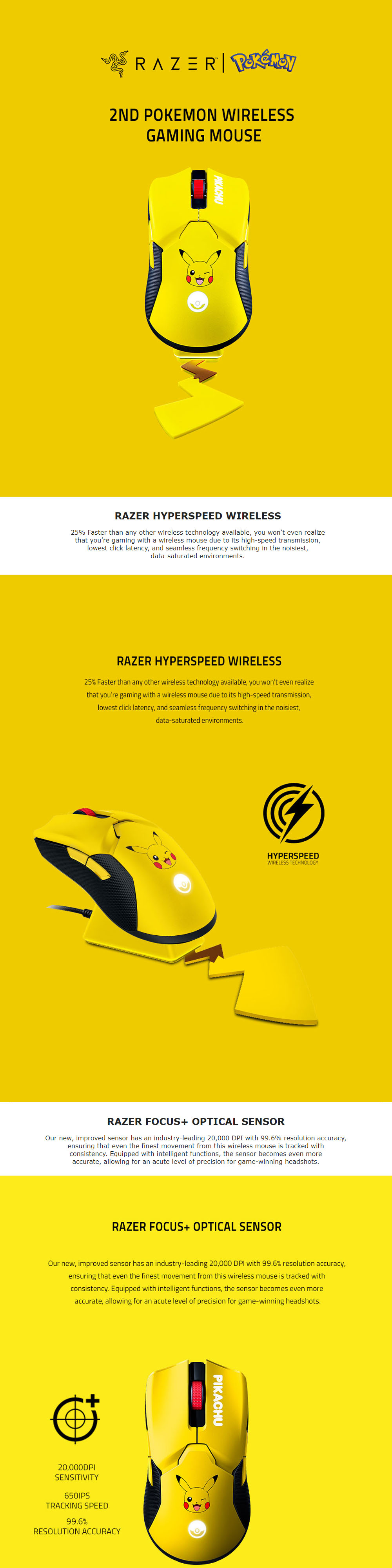 Pokemon Pikachu Wireless Mouse