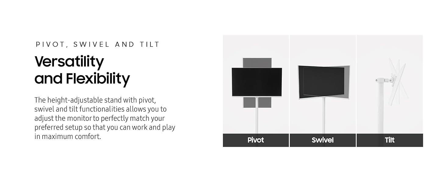 SAMSUNG Movingstyle M7 Smart Monitor with Adjustable Rolling Stand