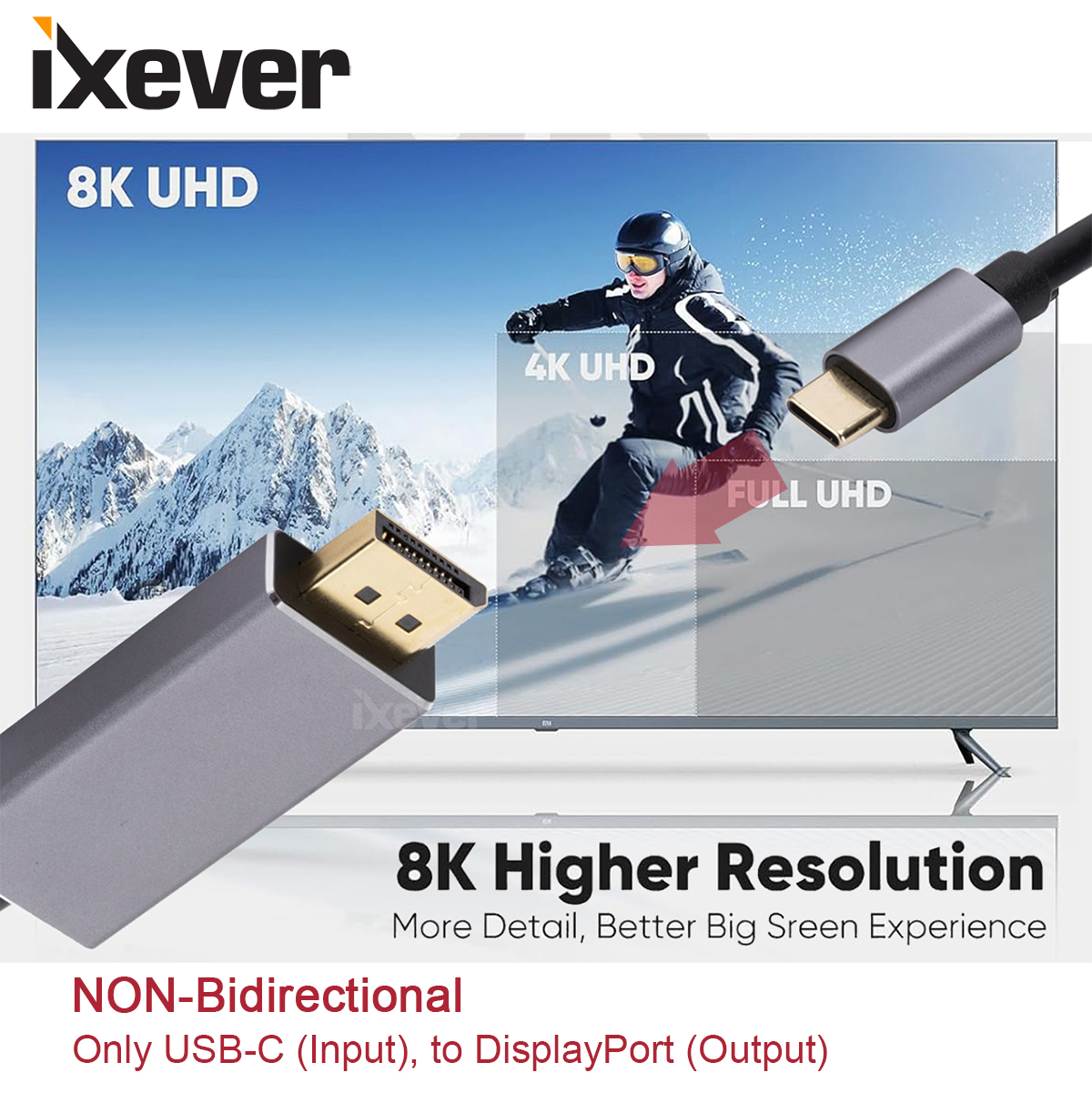 usb type c to displayport cable 6ft 8k@60hz