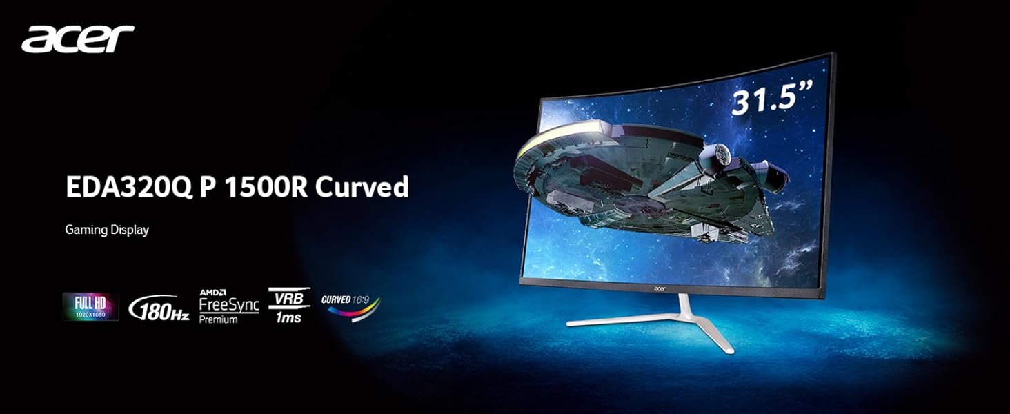 Acer EDA320Q P 1500R Curved Gaming Monitor 