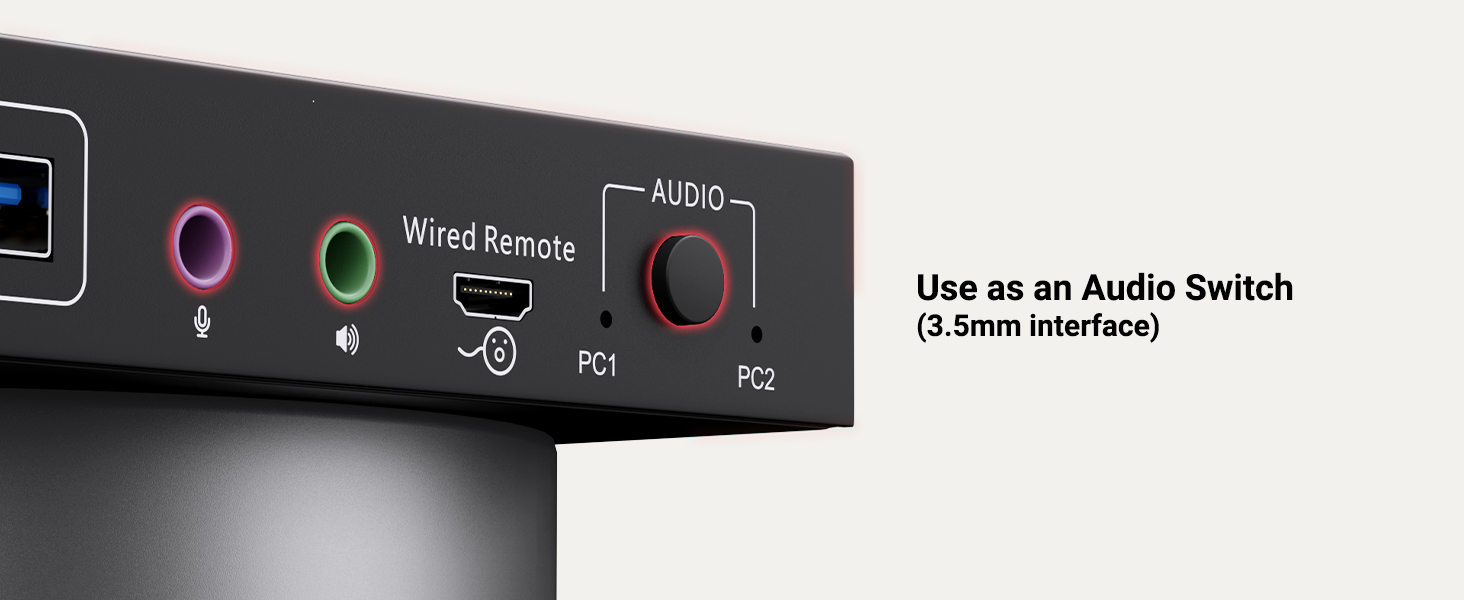 DP KVM Switch 2 Monitors 2 Computers Displayport with Audio, 8K@30Hz 4K@144Hz USB 3.0 Dual Monitor D